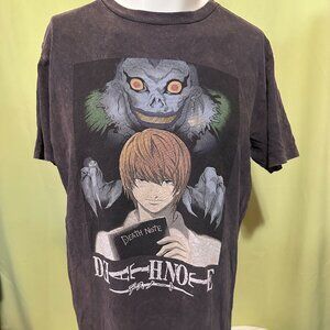 Death Note Light Yagami Shonen Jump Men's Black T Shirt Size Large Ripple Juncti